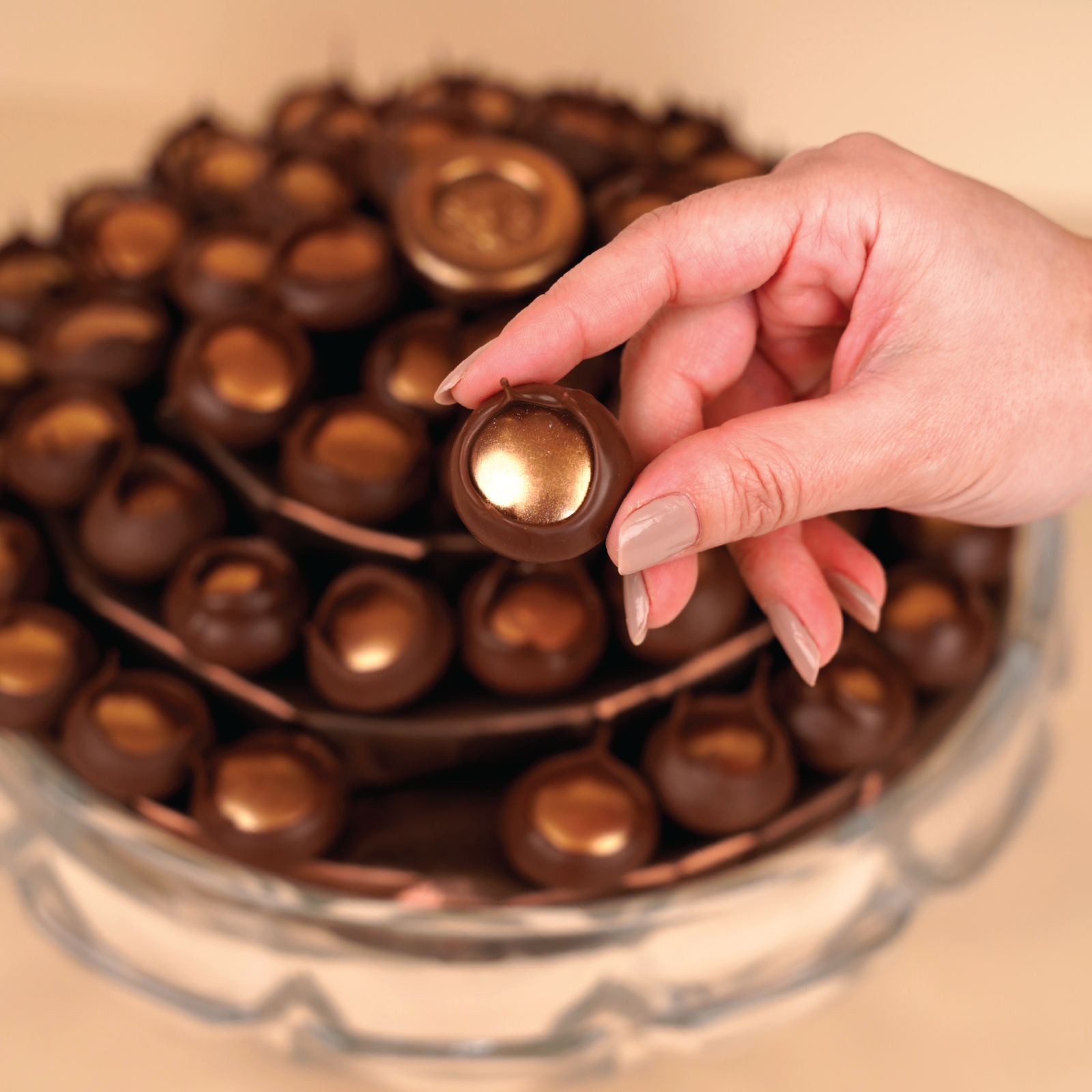 Volcano Signature Hazelnut Praline Crystal Plate