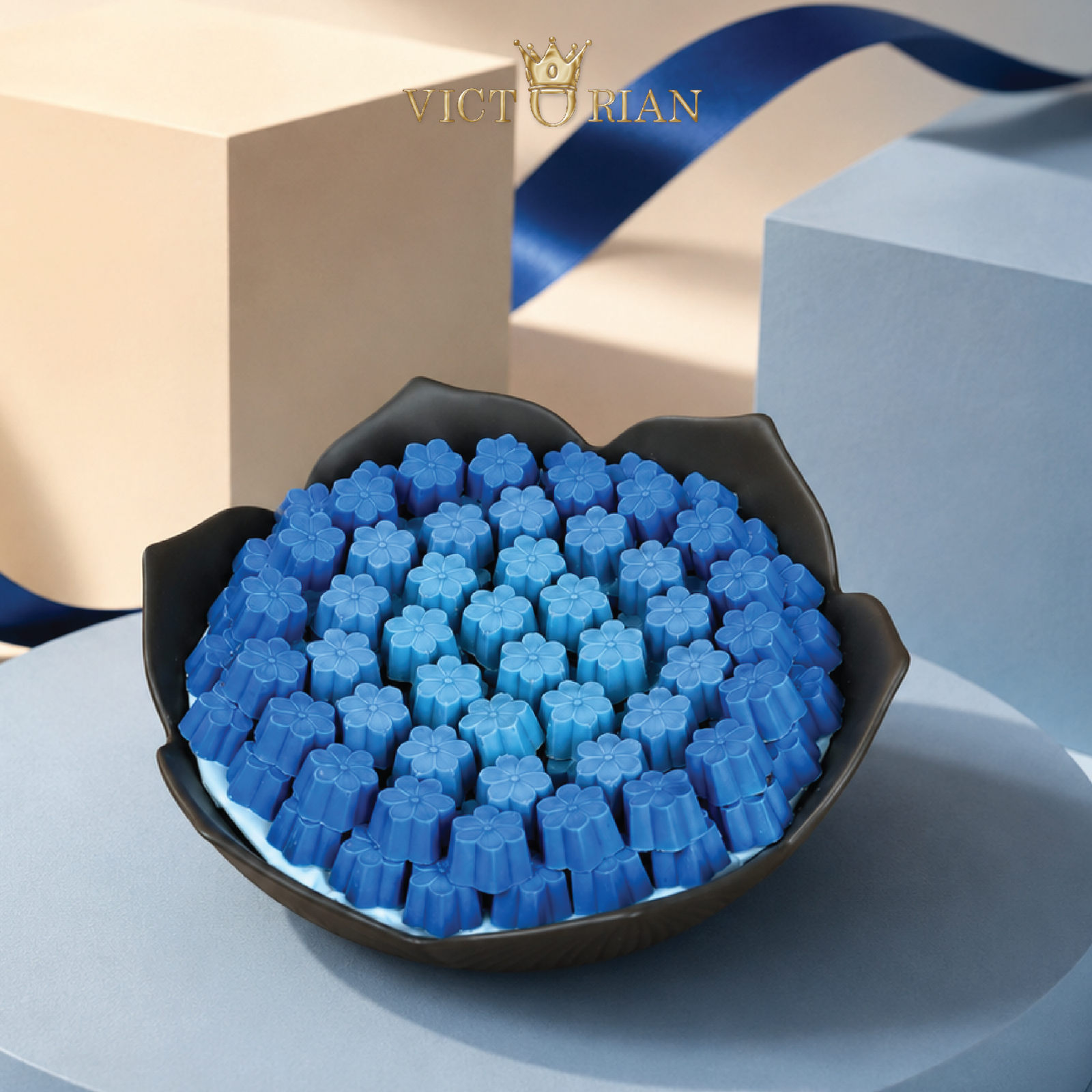 Blue Bloom Chocolate Tray