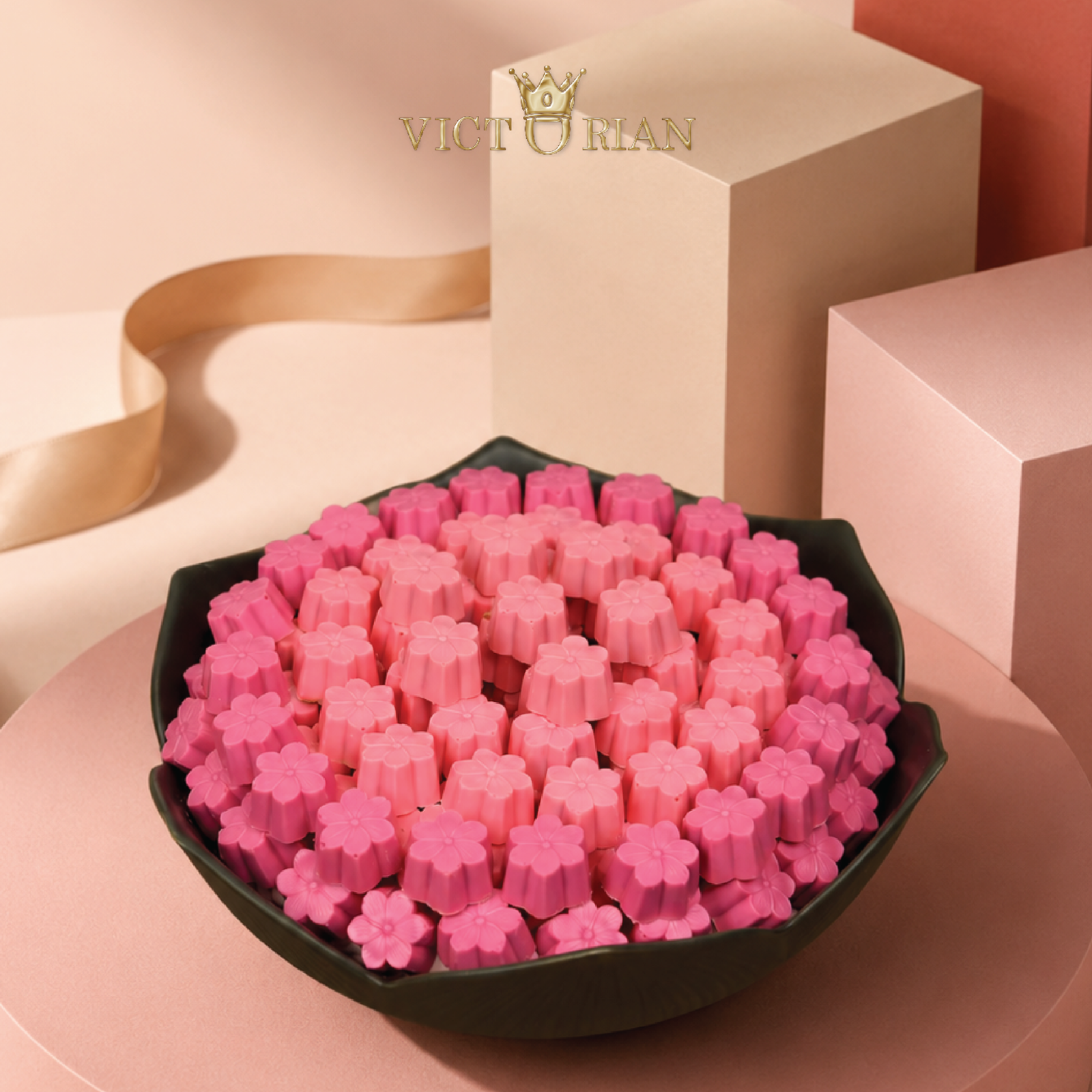 Pink Bloom Chocolate Tray